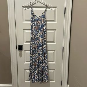SPELL maxi dress blue & pink paisley pattern